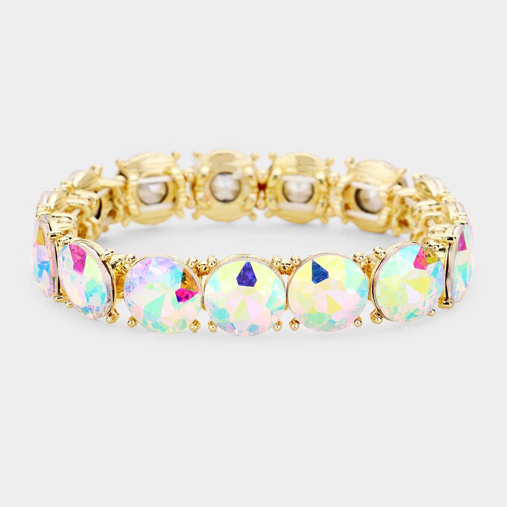 Crystal Round Stretch Evening Bracelet