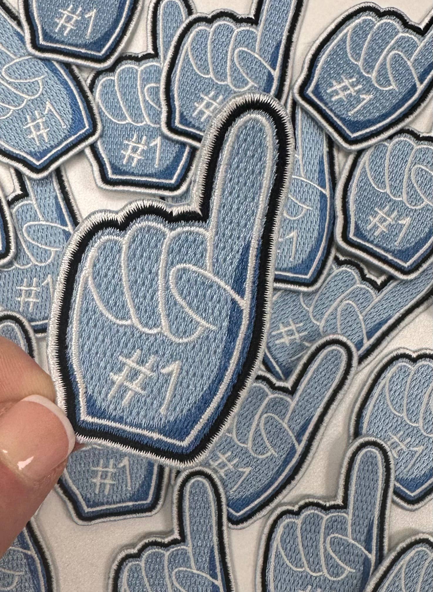 Fan finger, finger patch, fan patch, sports patch, game day
