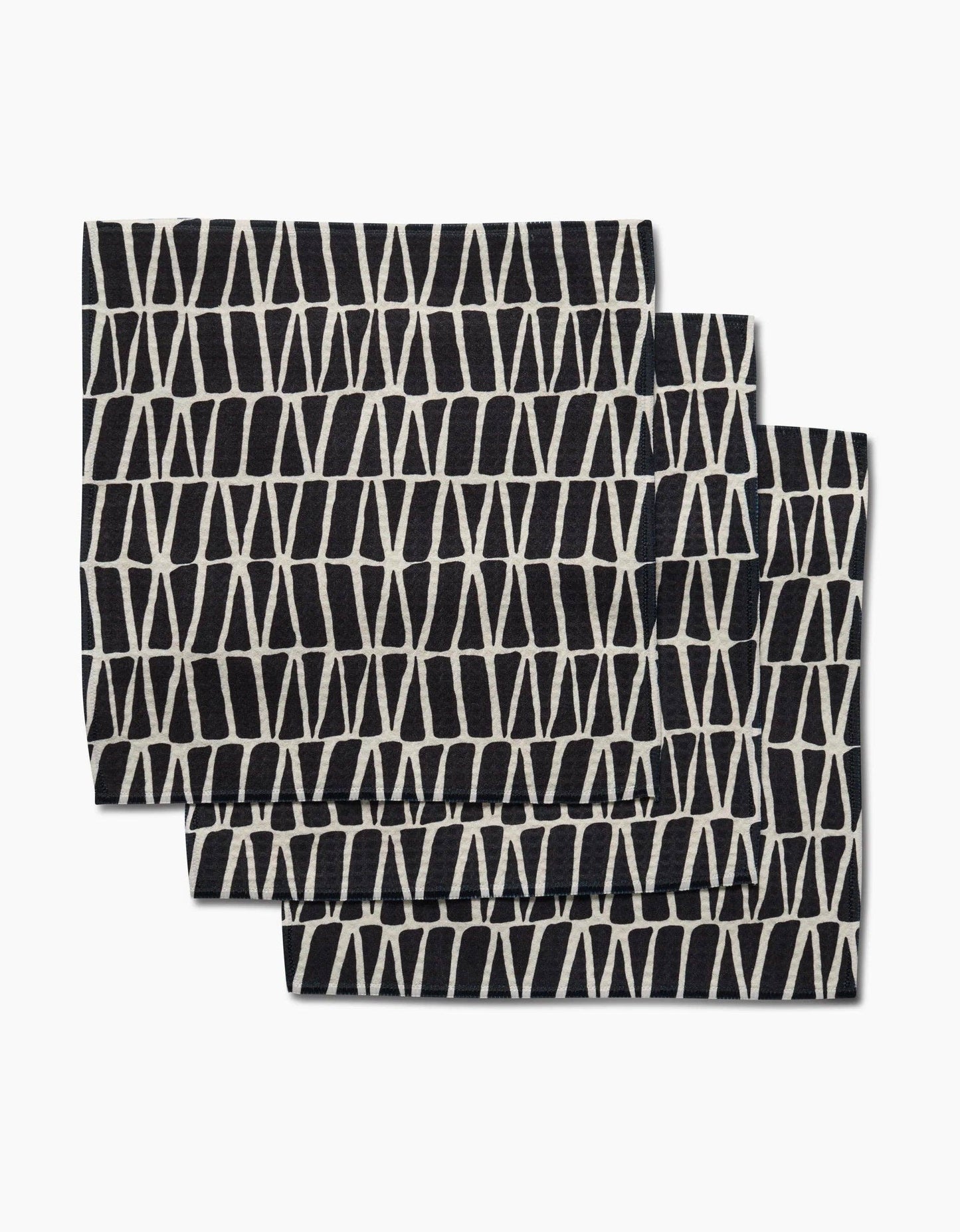 Textured Geometry Luxe Washcloth Set