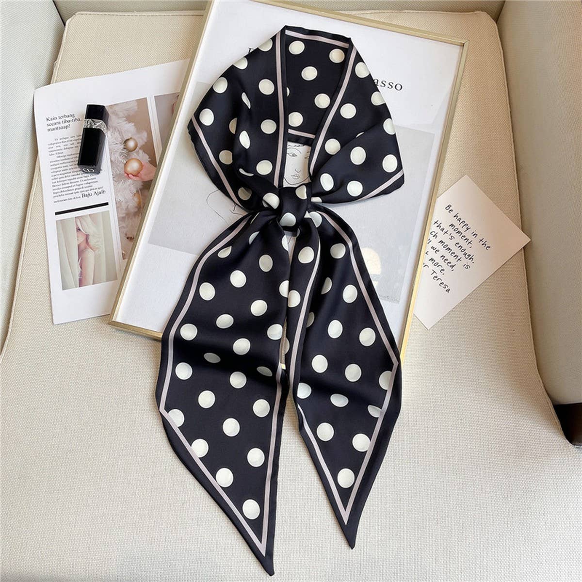 POLKA DOT HEAD SCARF