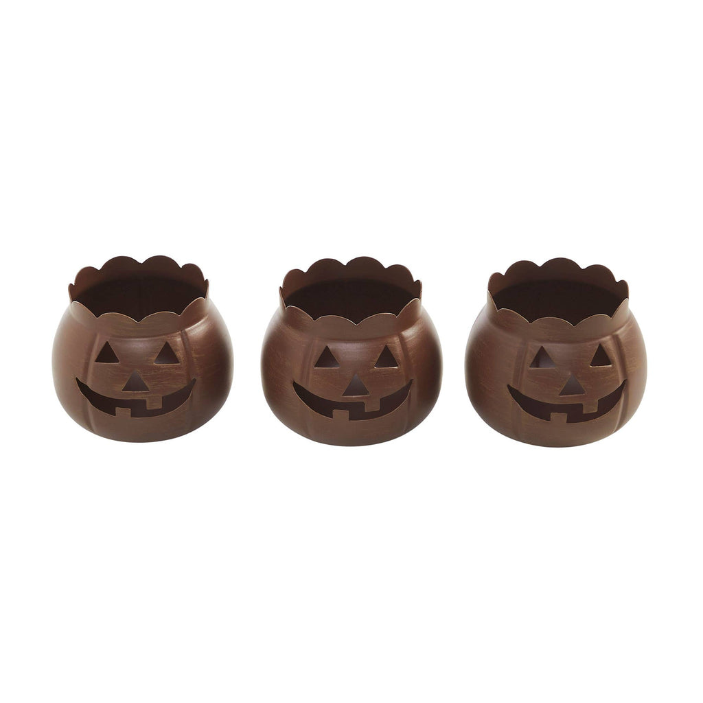 Jack-O-Lantern Candle Holder Bronze