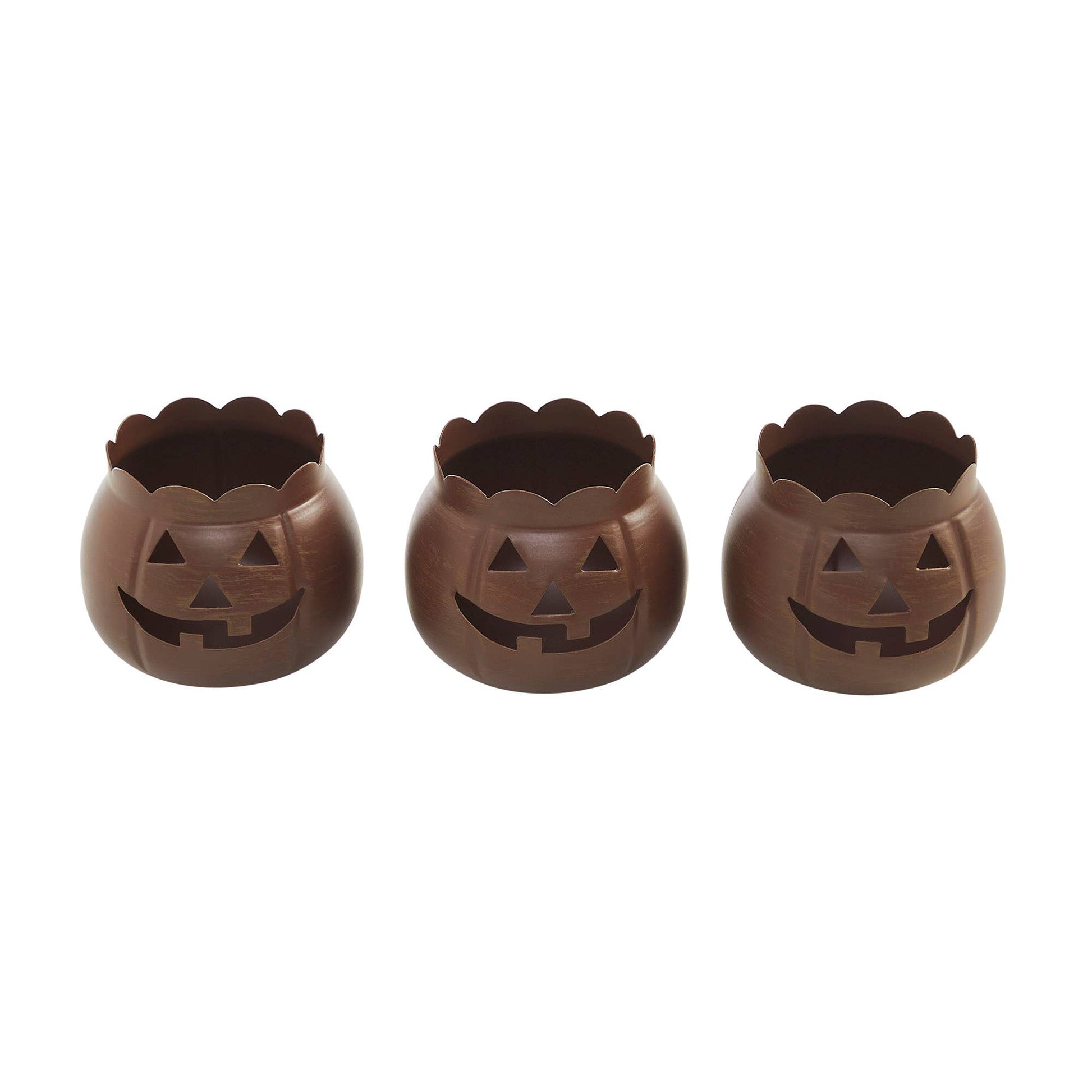 Jack-O-Lantern Candle Holder Bronze