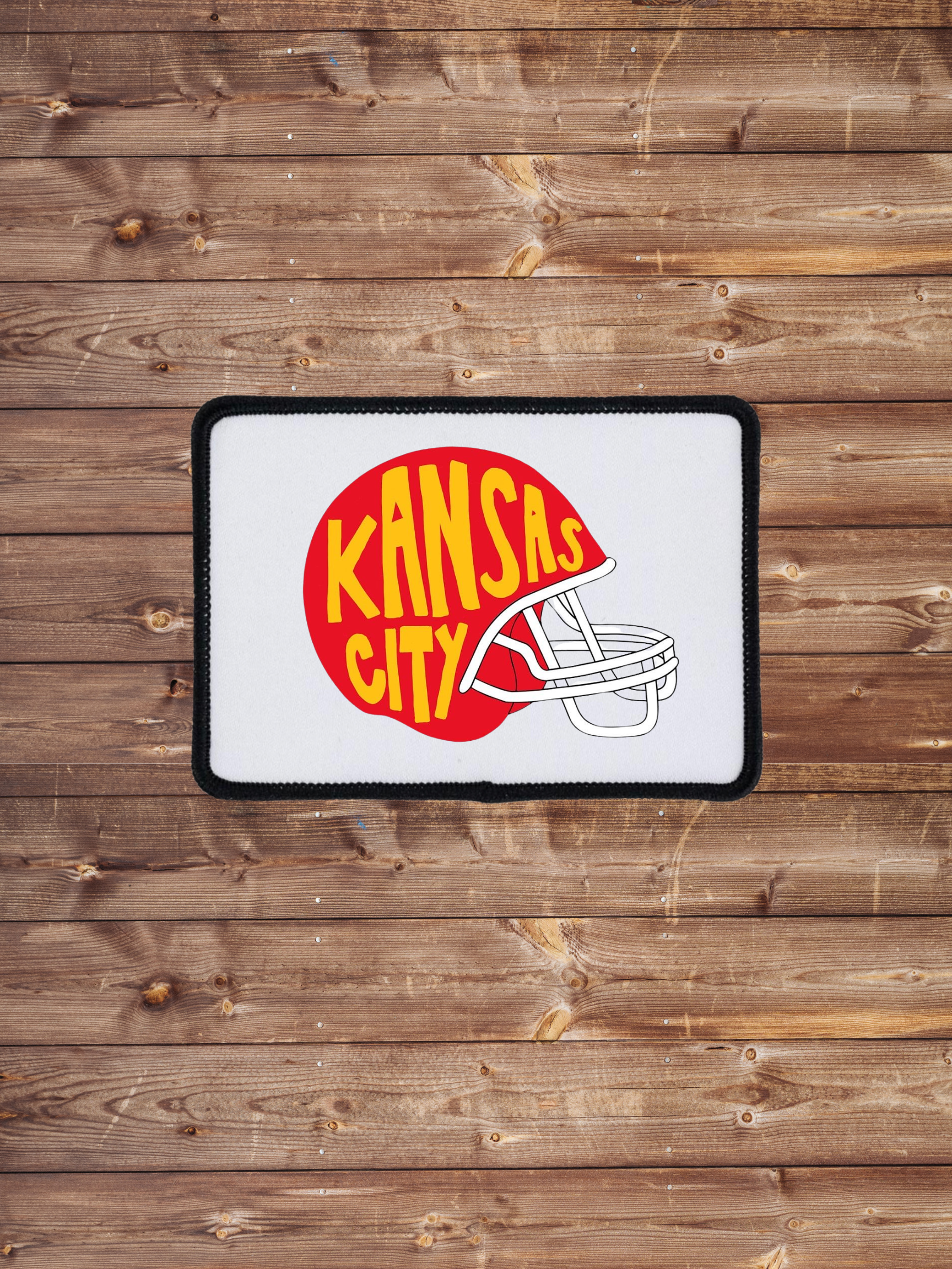 KC Helmet Iron on Patch