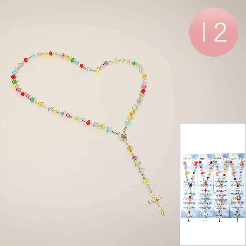 Colorful Beaded Rosary Necklaces