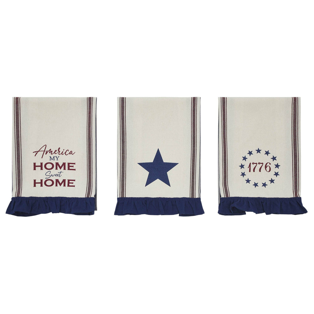 America Ruffled Tea Towel