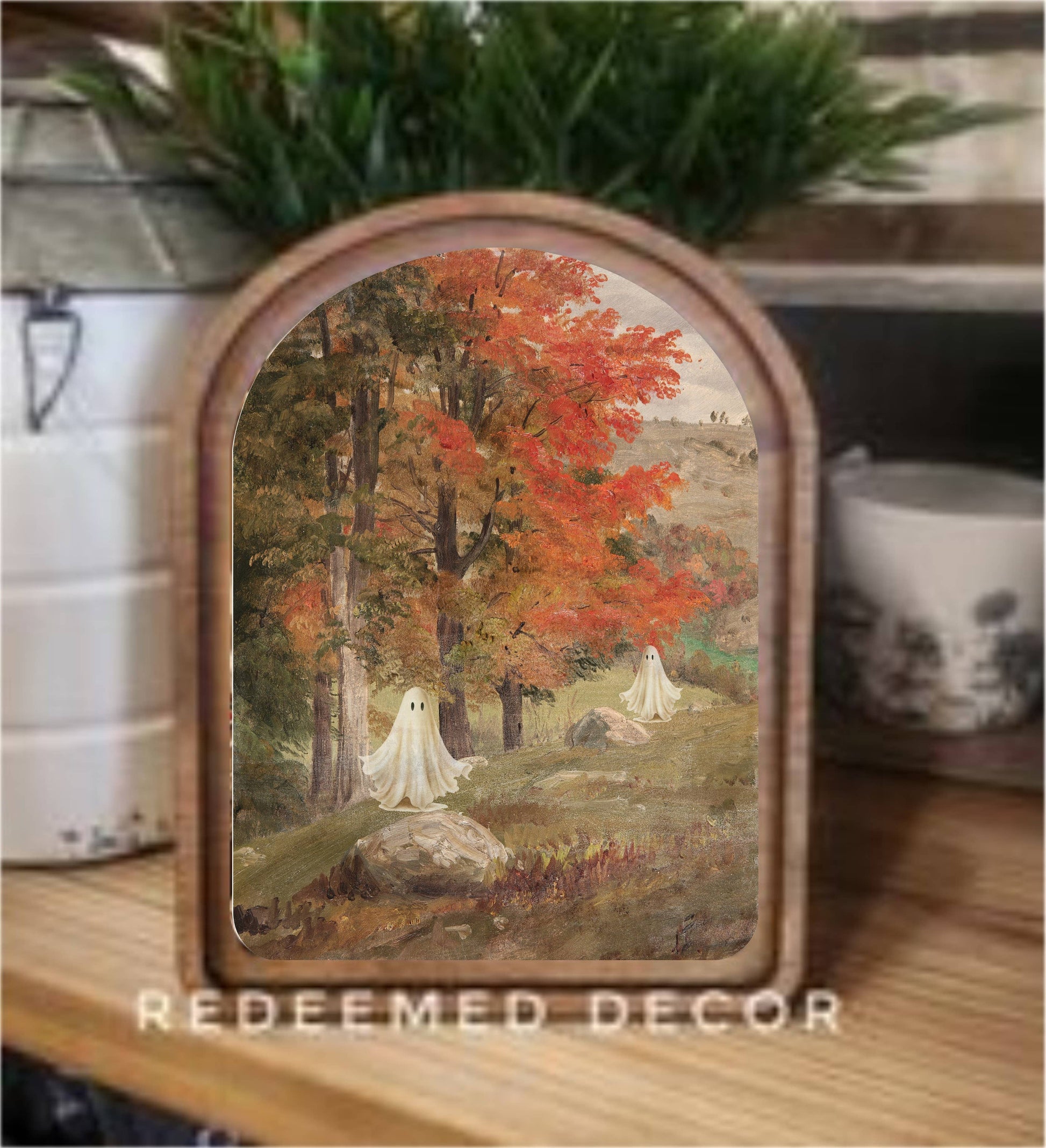 Arch Top Forest Ghosts Framed Art