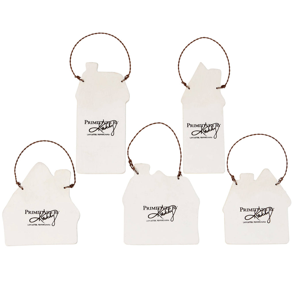 Gingerbread Village Ornament Set