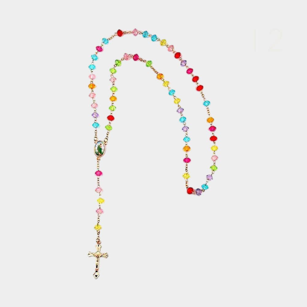 Colorful Beaded Rosary Necklaces