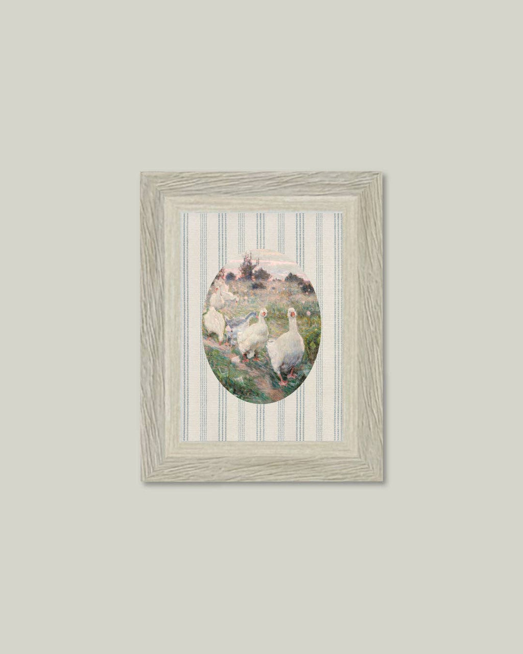 Happy Geese Framed Antique Art