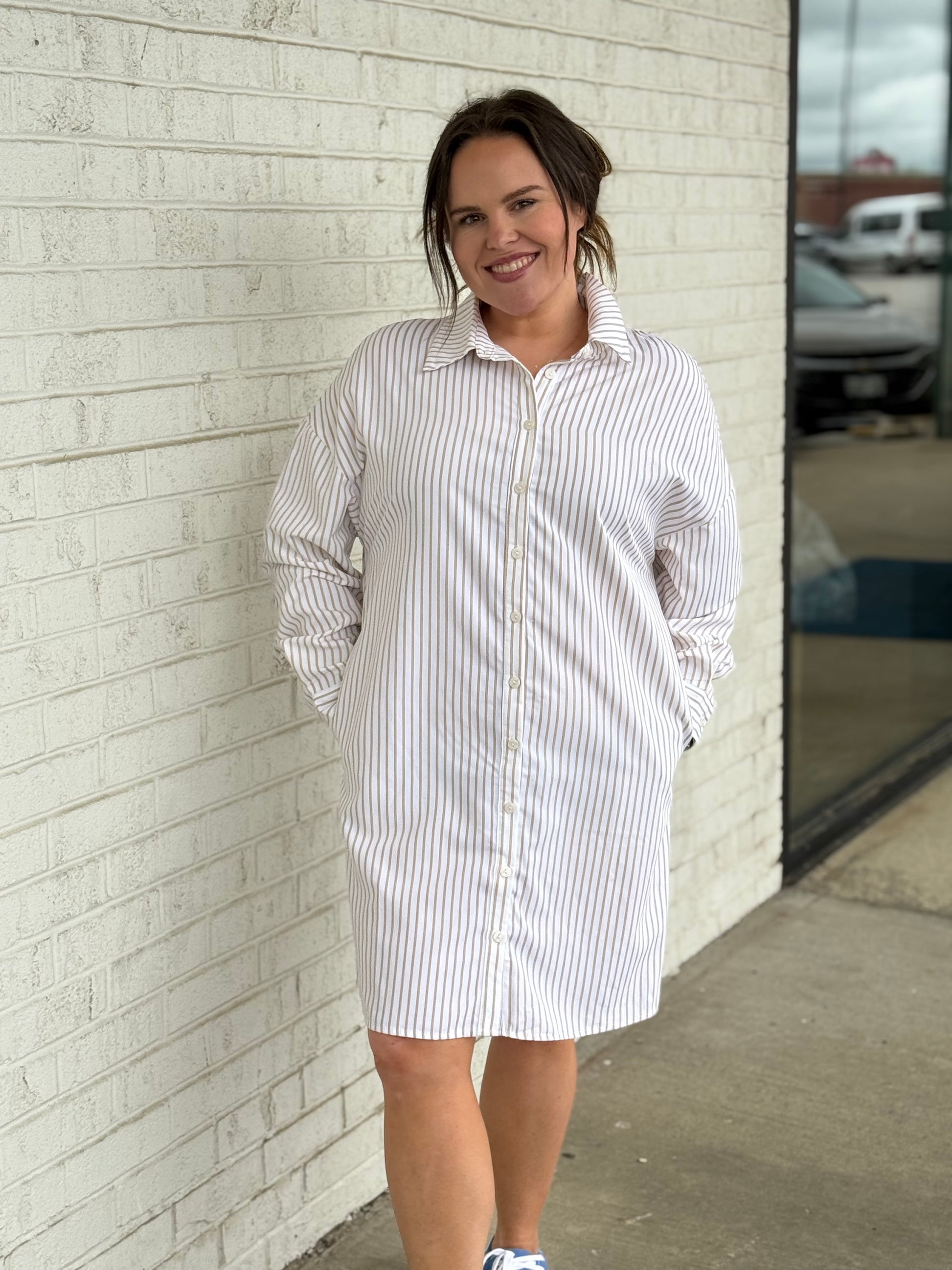 Stripe Shirt Dress