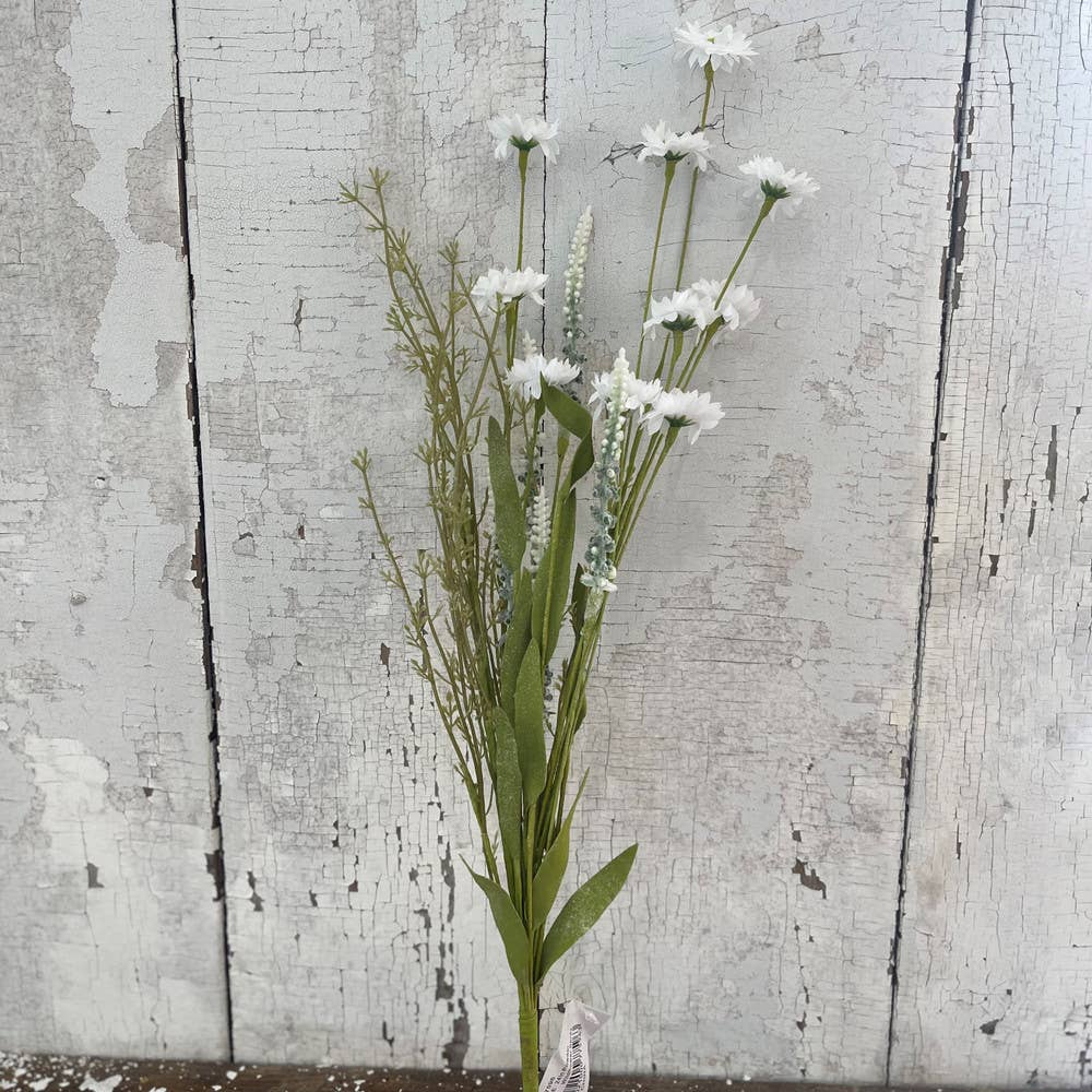 Powder Wildflower Spray Faux
