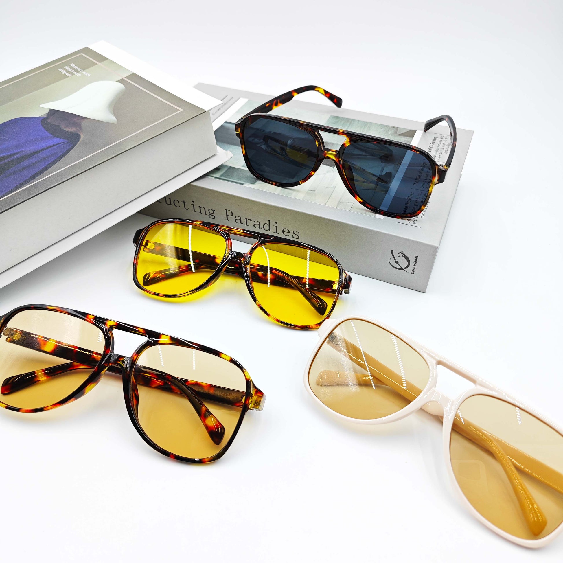 Vintage Double Bridge Aviator Sunglasses_CWASG0113