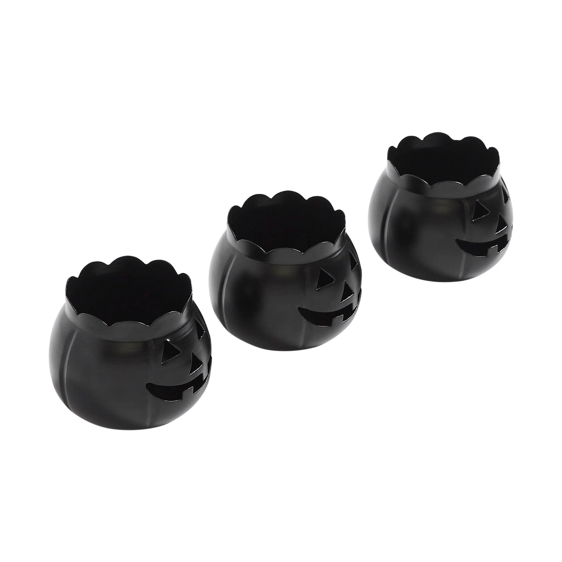 Jack-O-Lantern Candle Holder Black