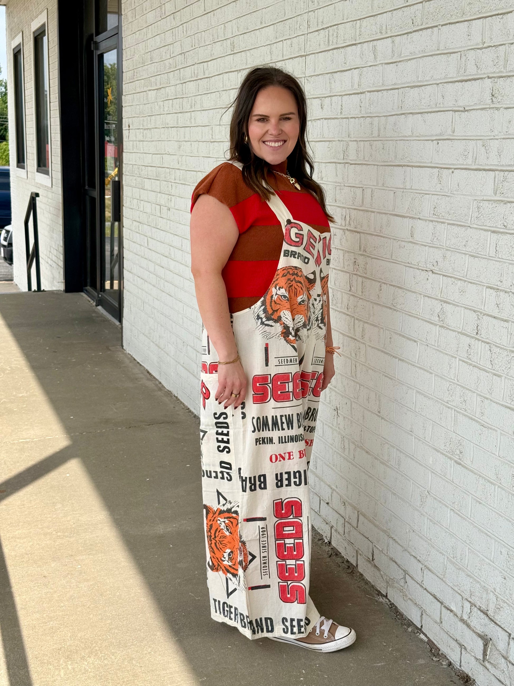 Wide Leg Graphic Jumpsuit