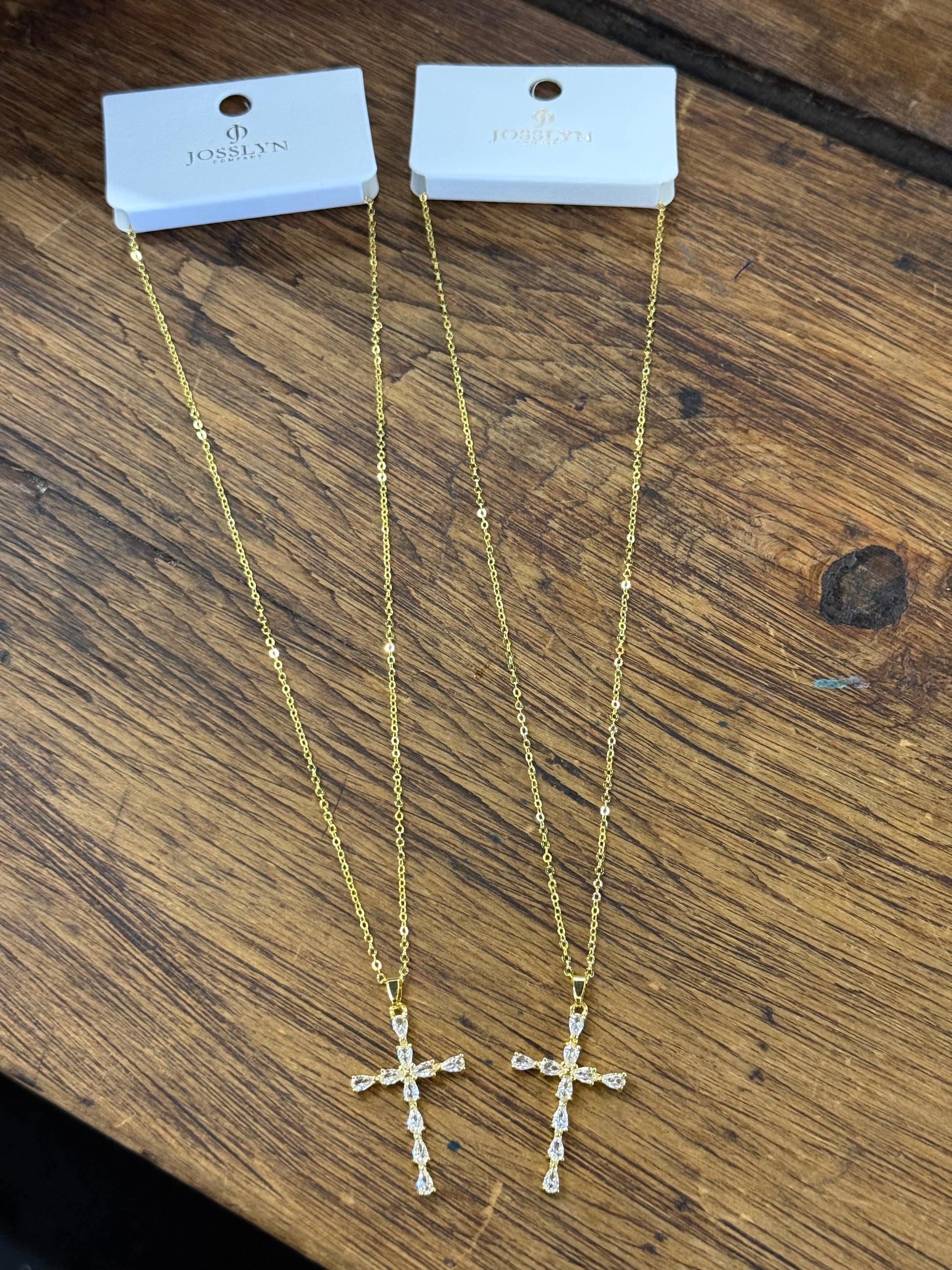 Crystal Cross Pendant Necklace