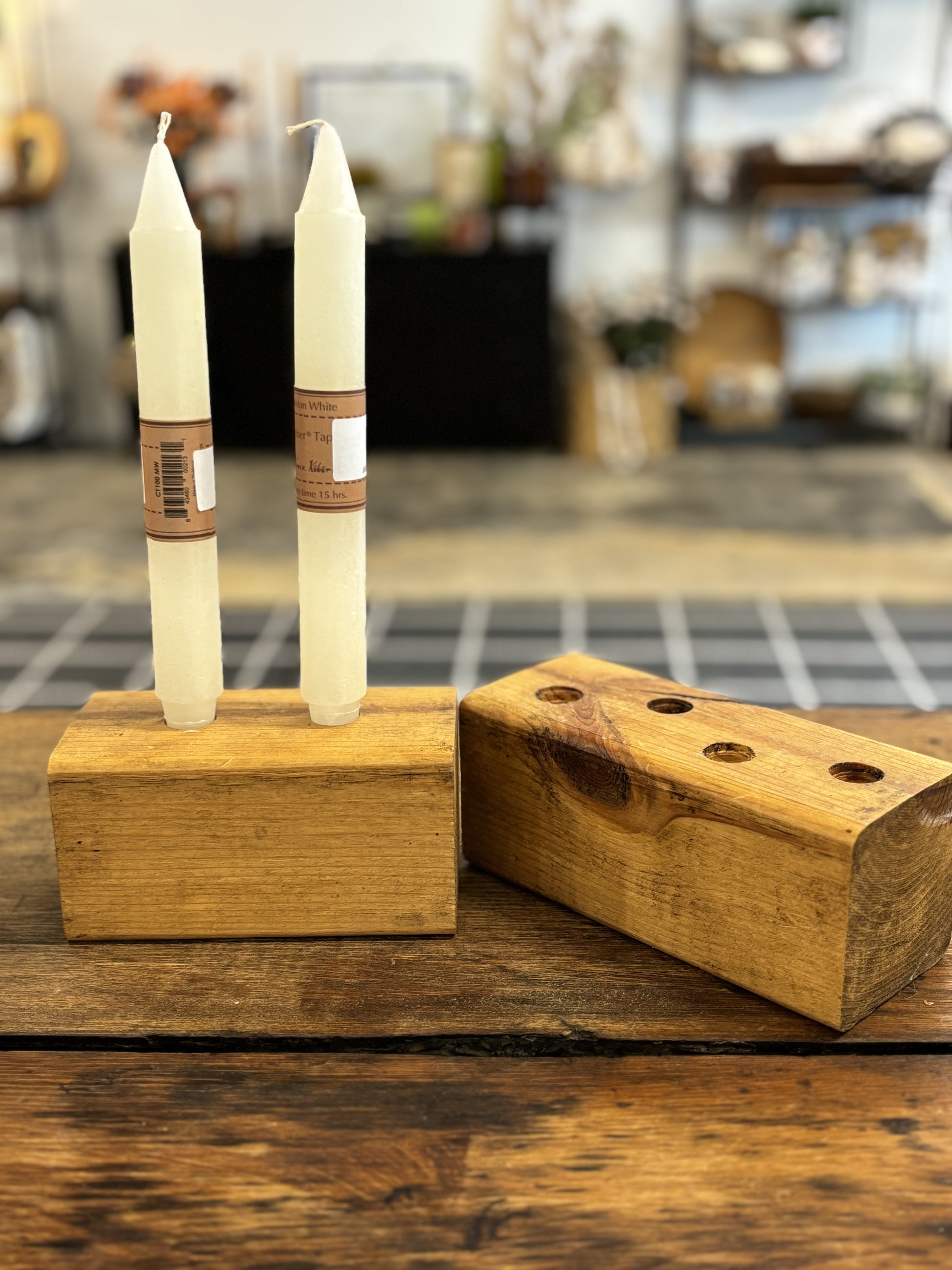 Jeff's Wood Candle Holders