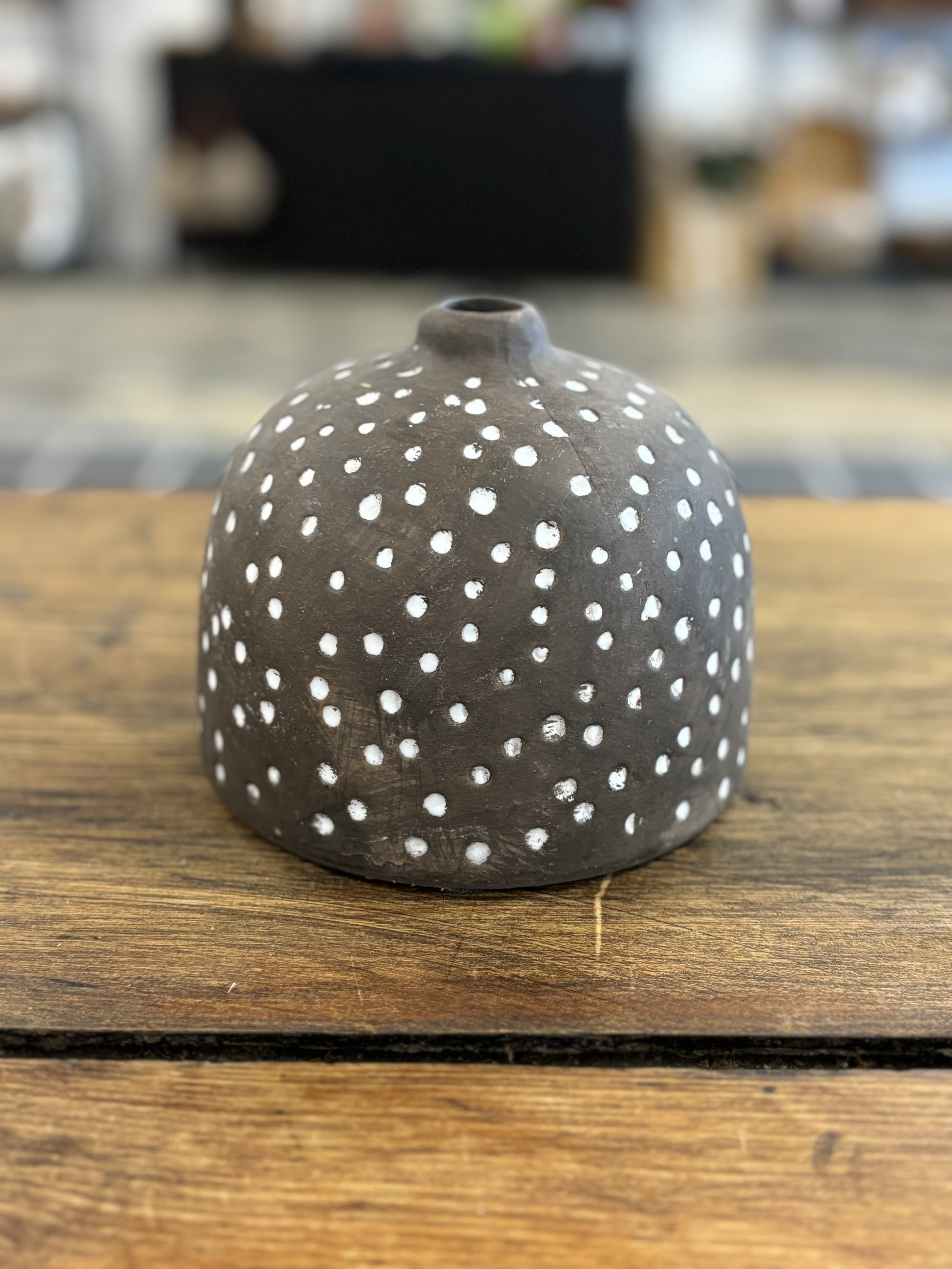 White Dot Vase