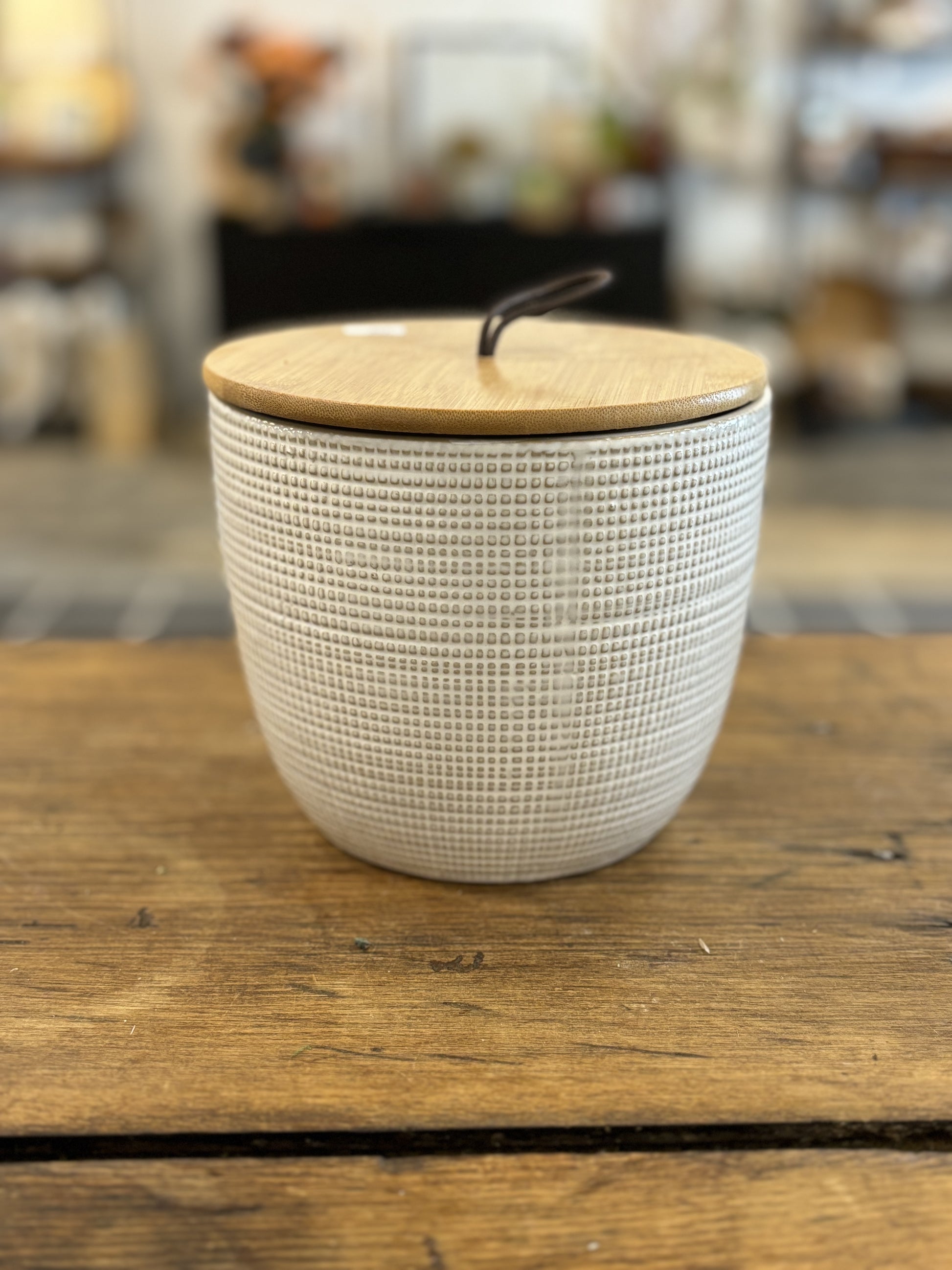 Canister with Wooden Lid