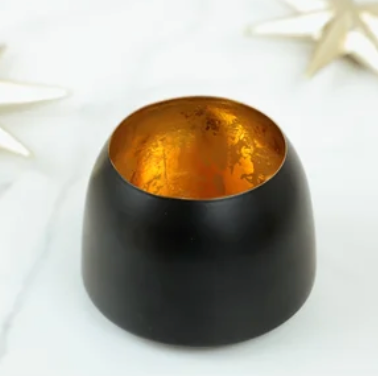 Black and Gold Candle Holder