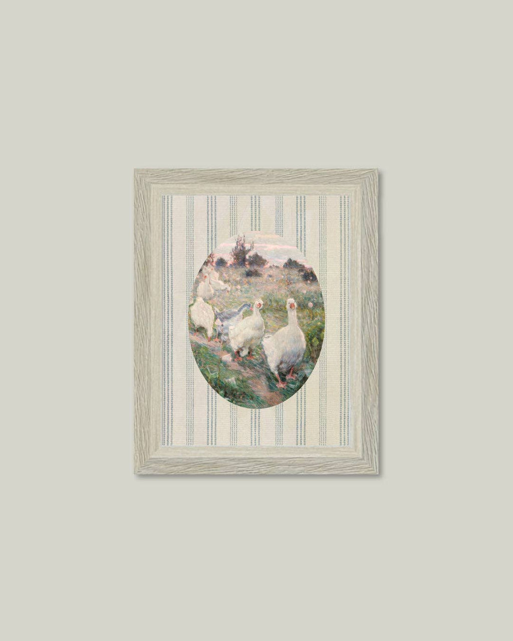 Happy Geese Framed Antique Art