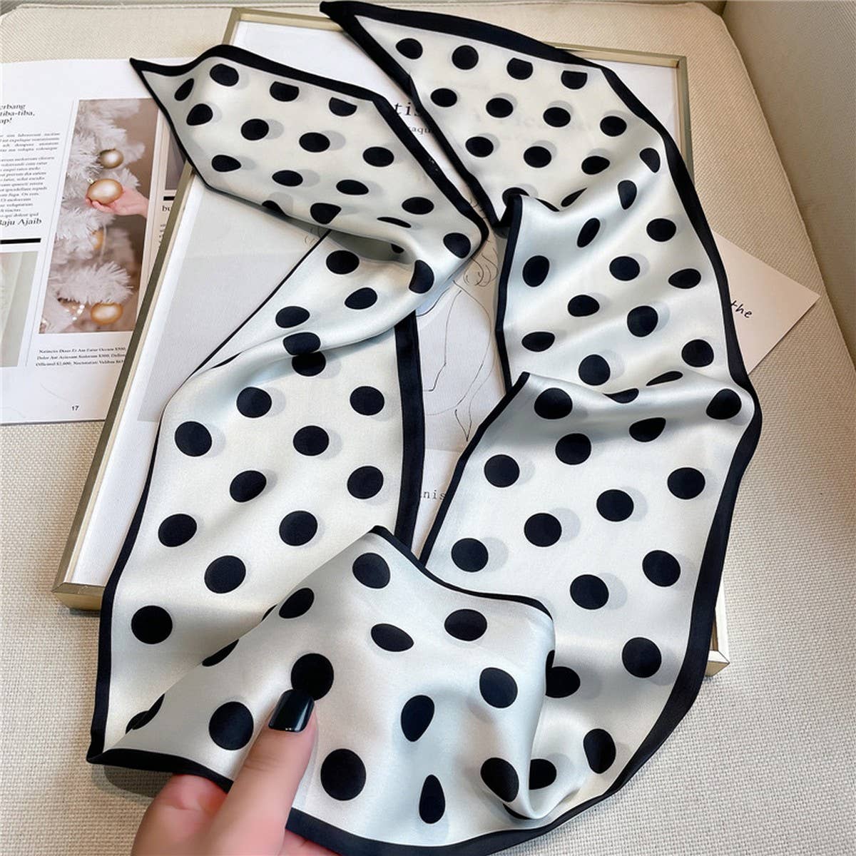 POLKA DOT HEAD SCARF