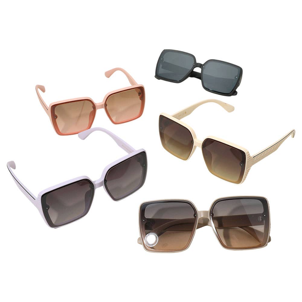 Square Frame Tinted Lens Sunglasses