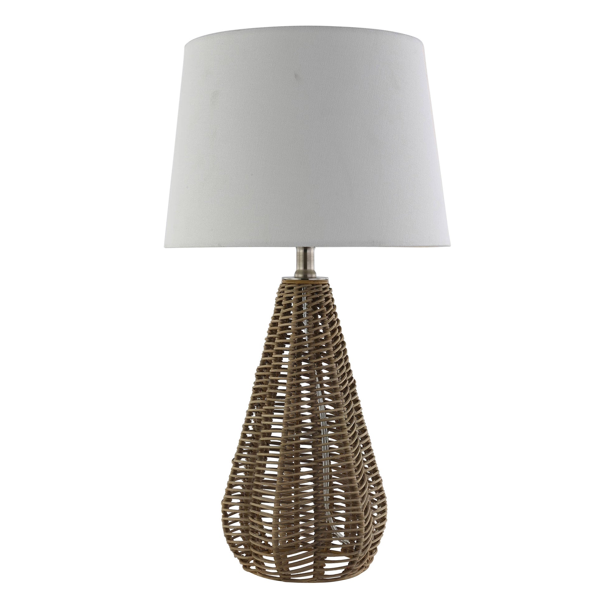 Tan Rattan Table Lamps
