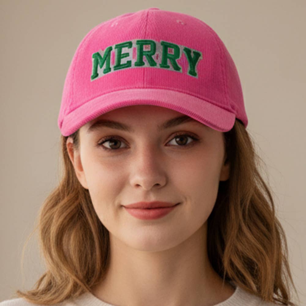 Pink & Green Merry Trucker Hat