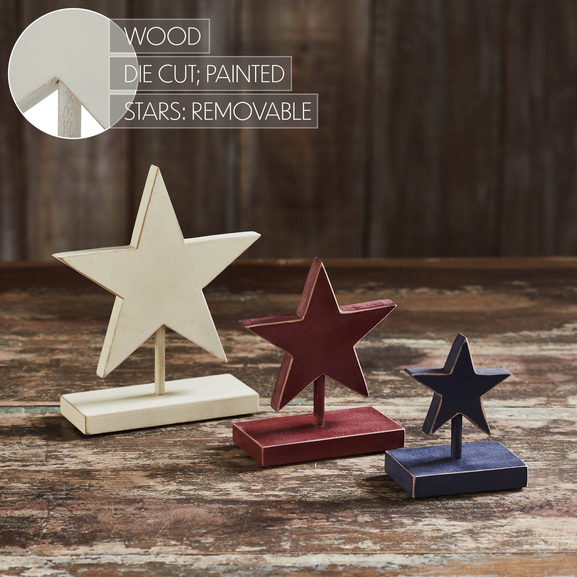 Hanging Wooden Stars