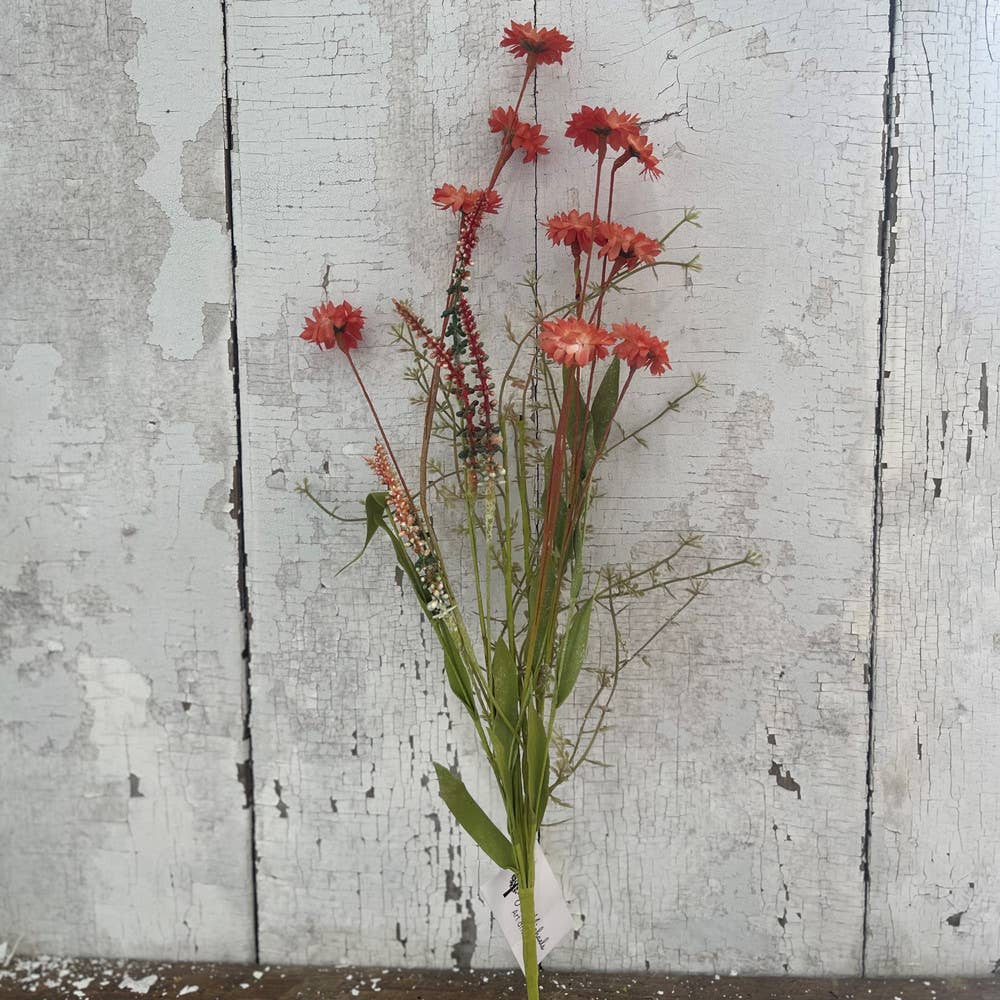 Burnt Orange Wildflower Spray