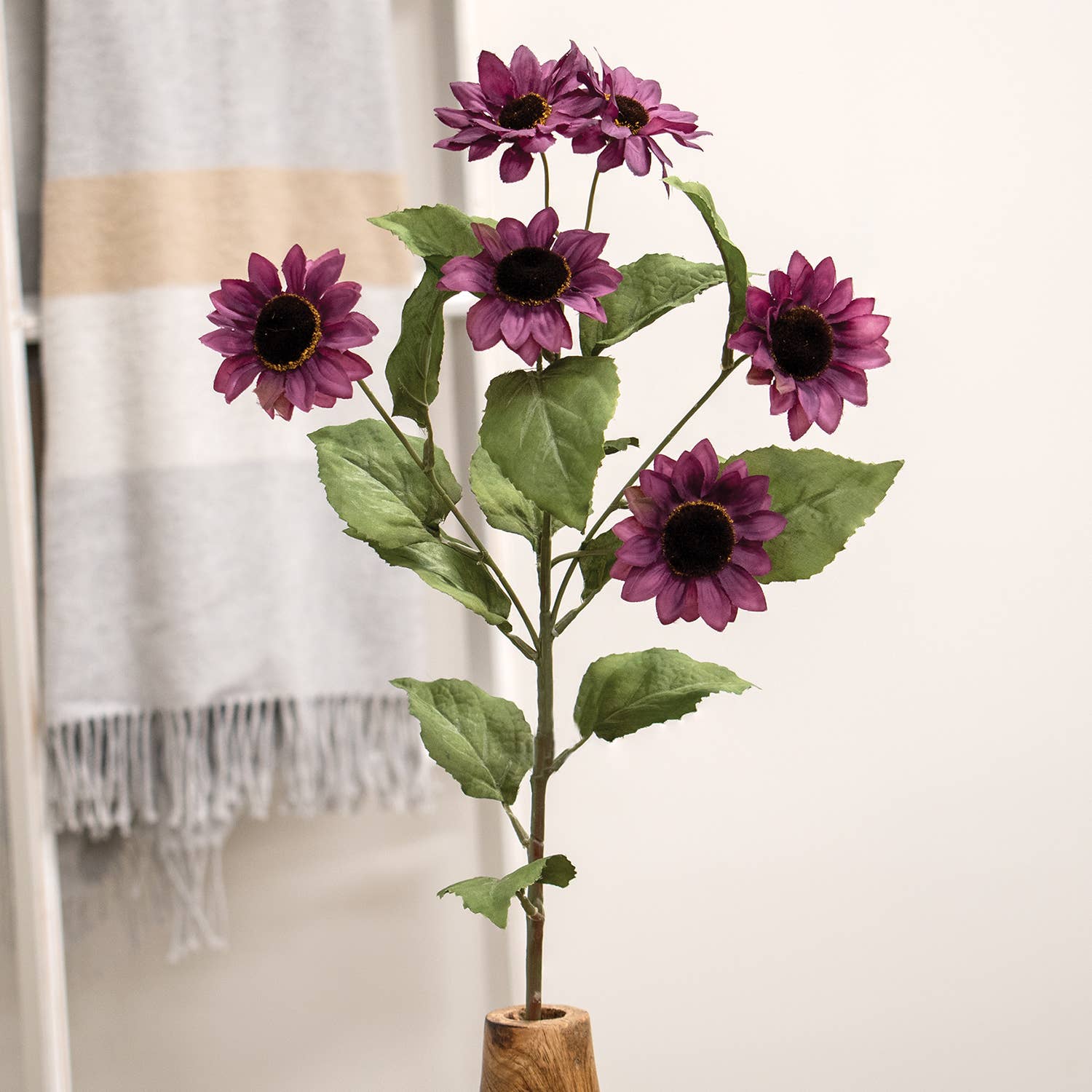 Plum Mini Sunflower Spray - 30"