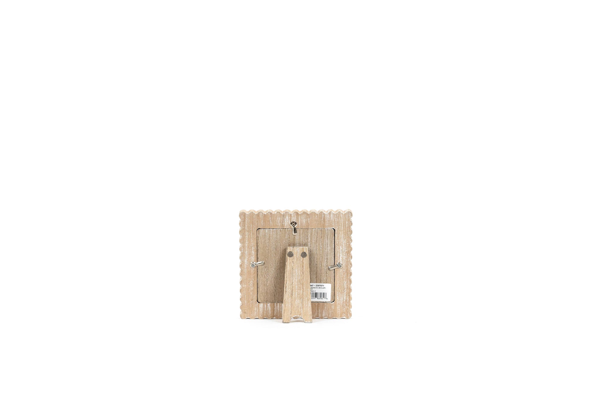 Natural and White Scallop Frame