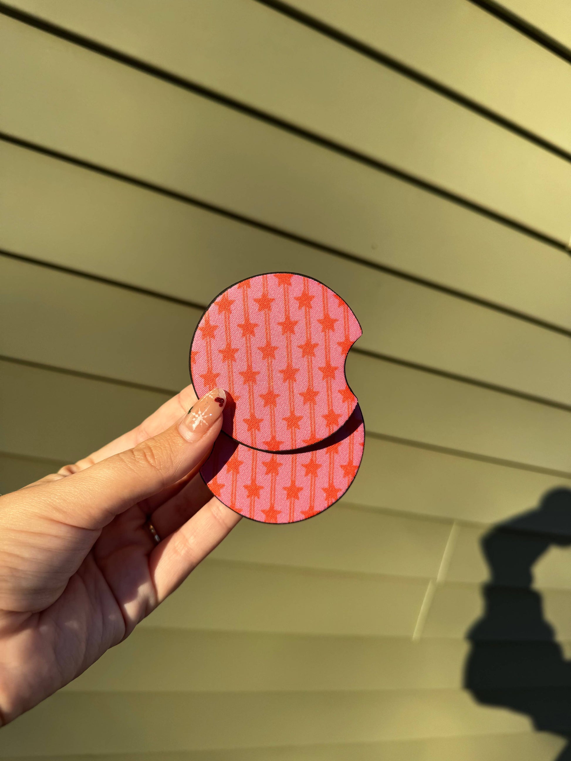 Orange and Pink Star Car Coaster Set