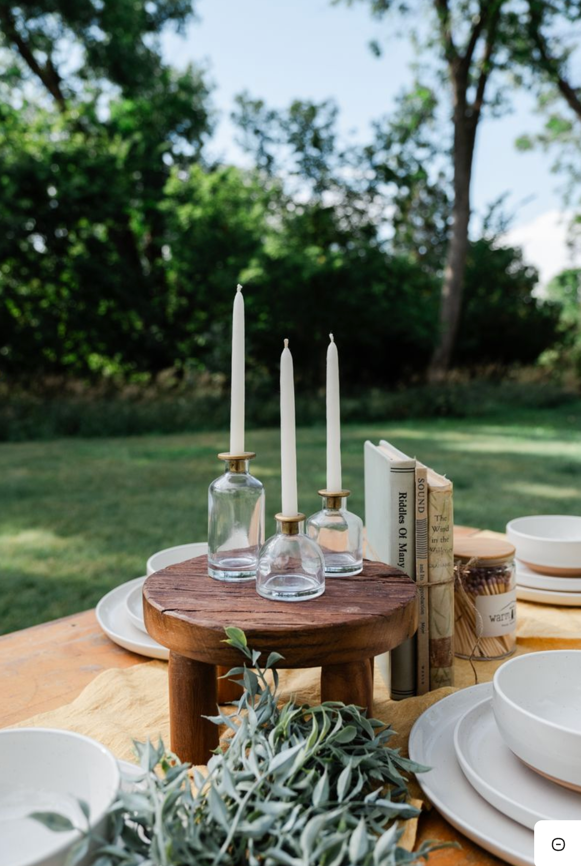 Skinny Taper Glass Candle Holder - Large