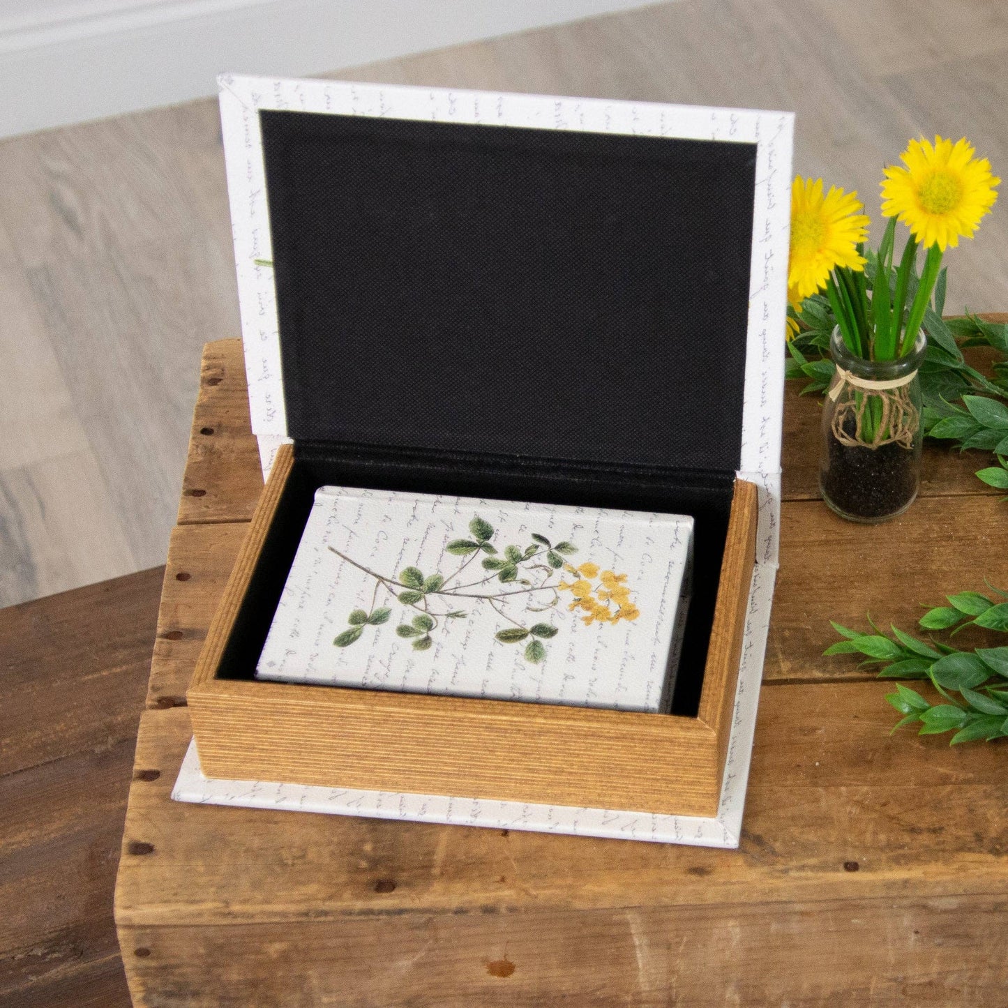 Yellow Flowers Nested Book Box