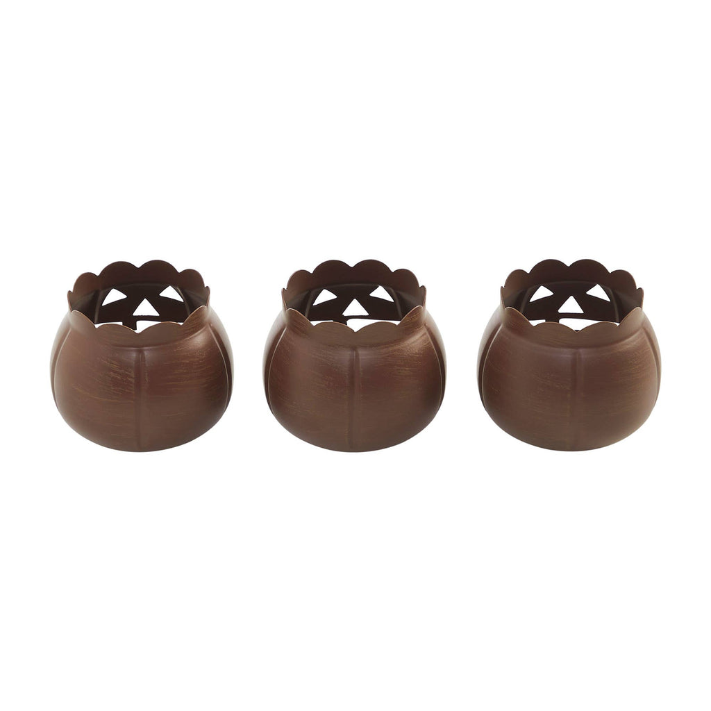 Jack-O-Lantern Candle Holder Bronze
