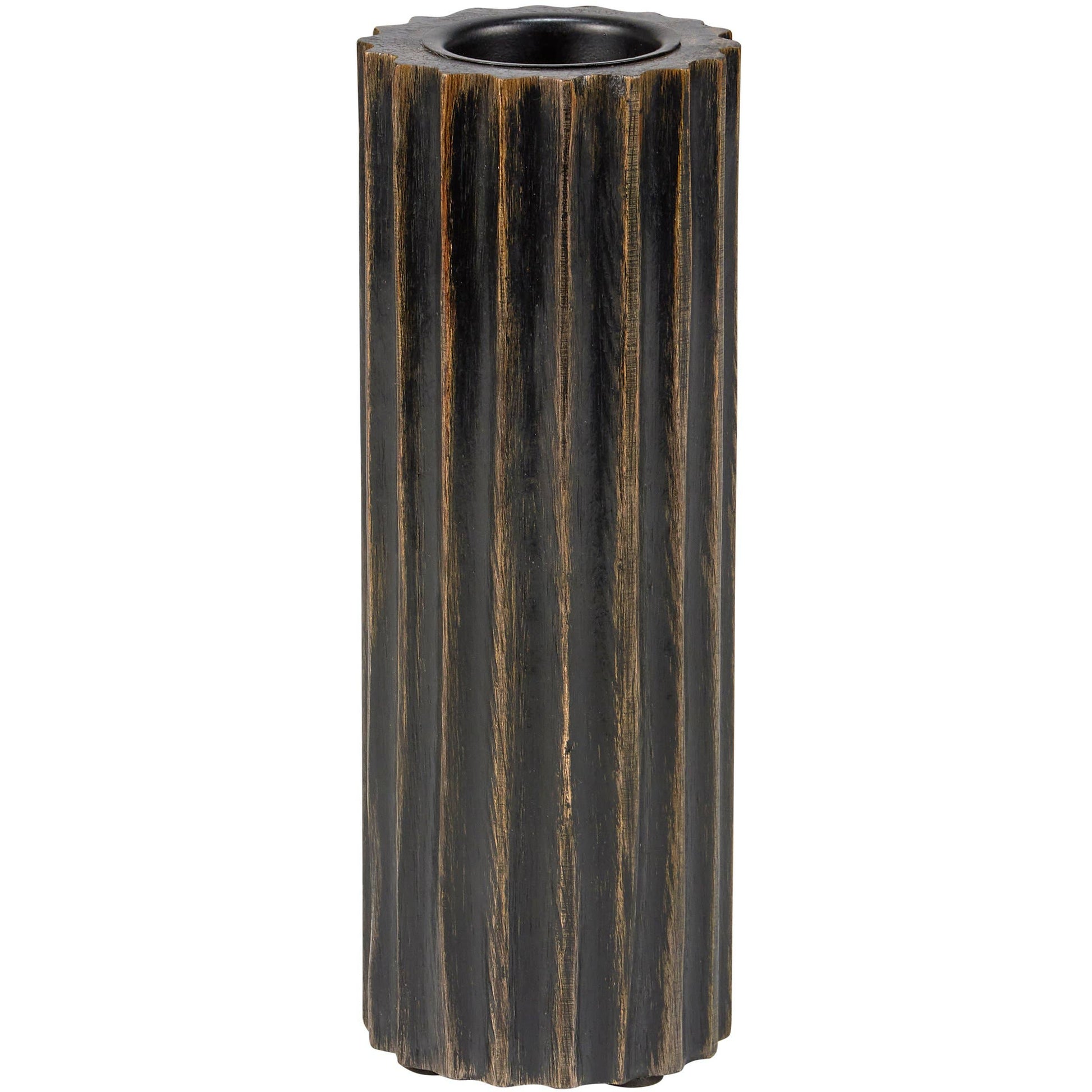 Ribbed Cylinder Candle Holder