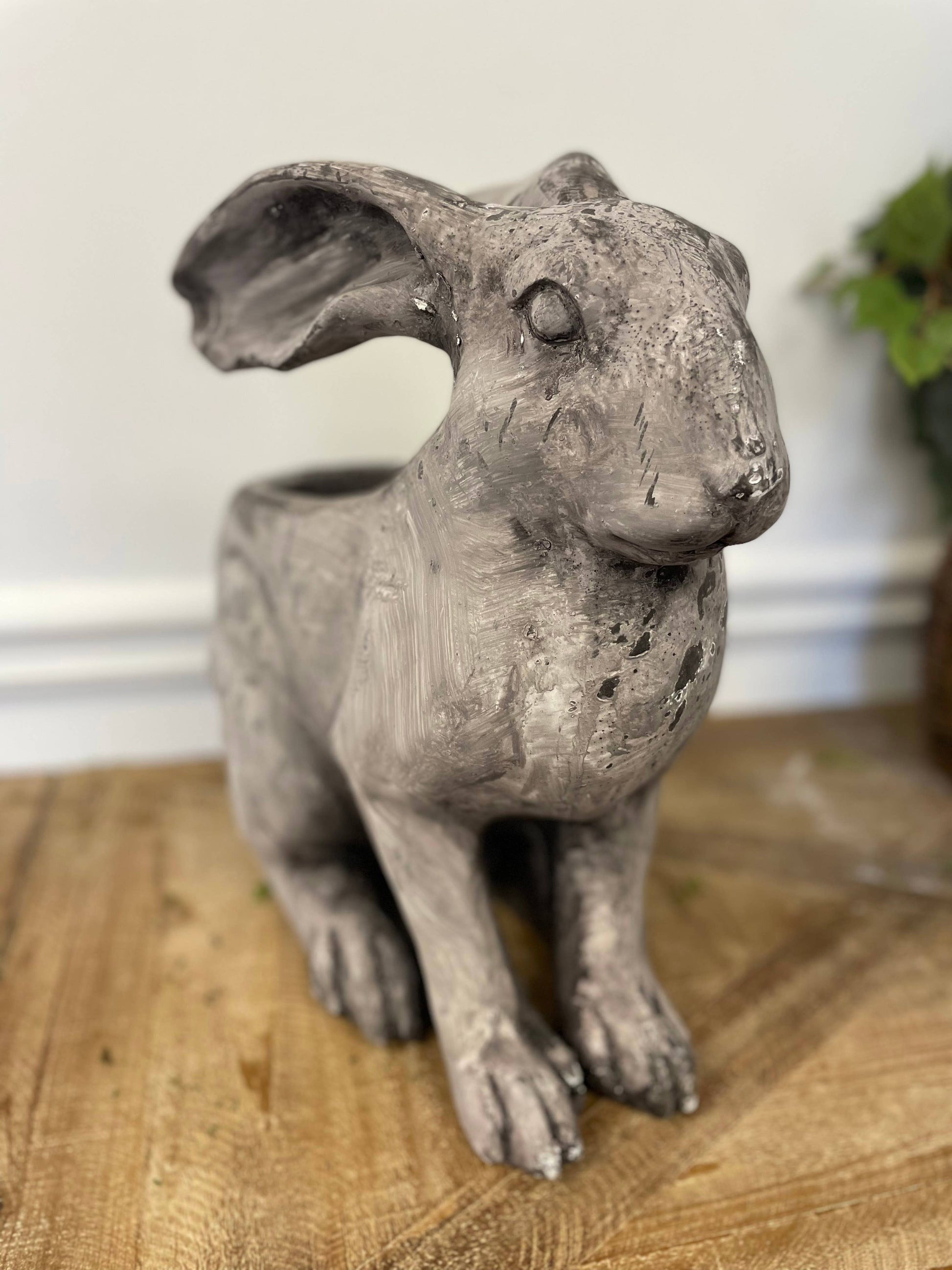 RESIN RABBIT PLANTER - SMALL