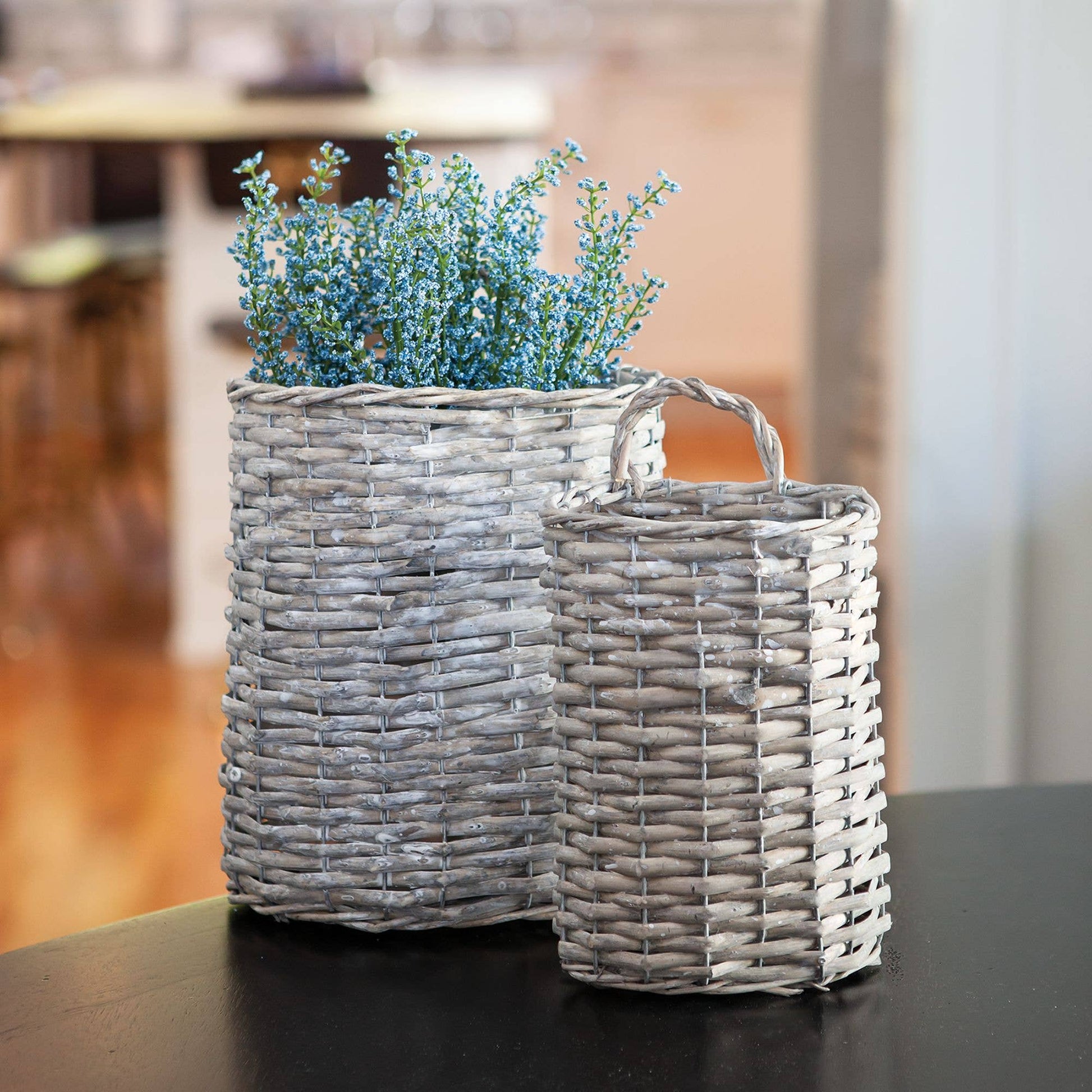 Gray Willow Oval Baskets