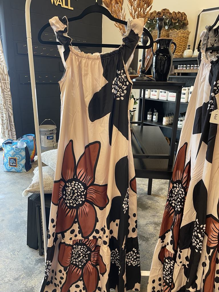 Brown Floral Maxi Dress