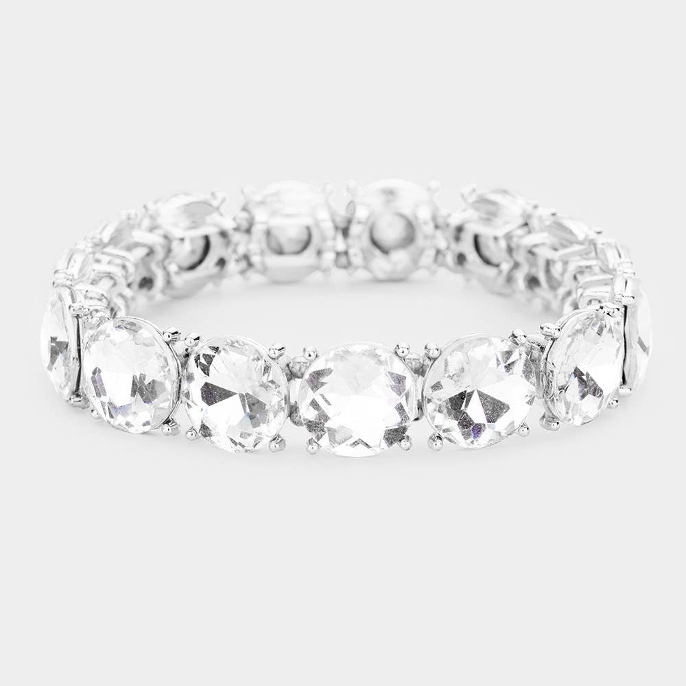 Crystal Round Stretch Evening Bracelet