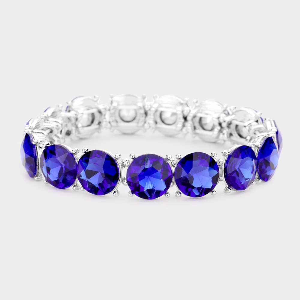 Crystal Round Stretch Evening Bracelet