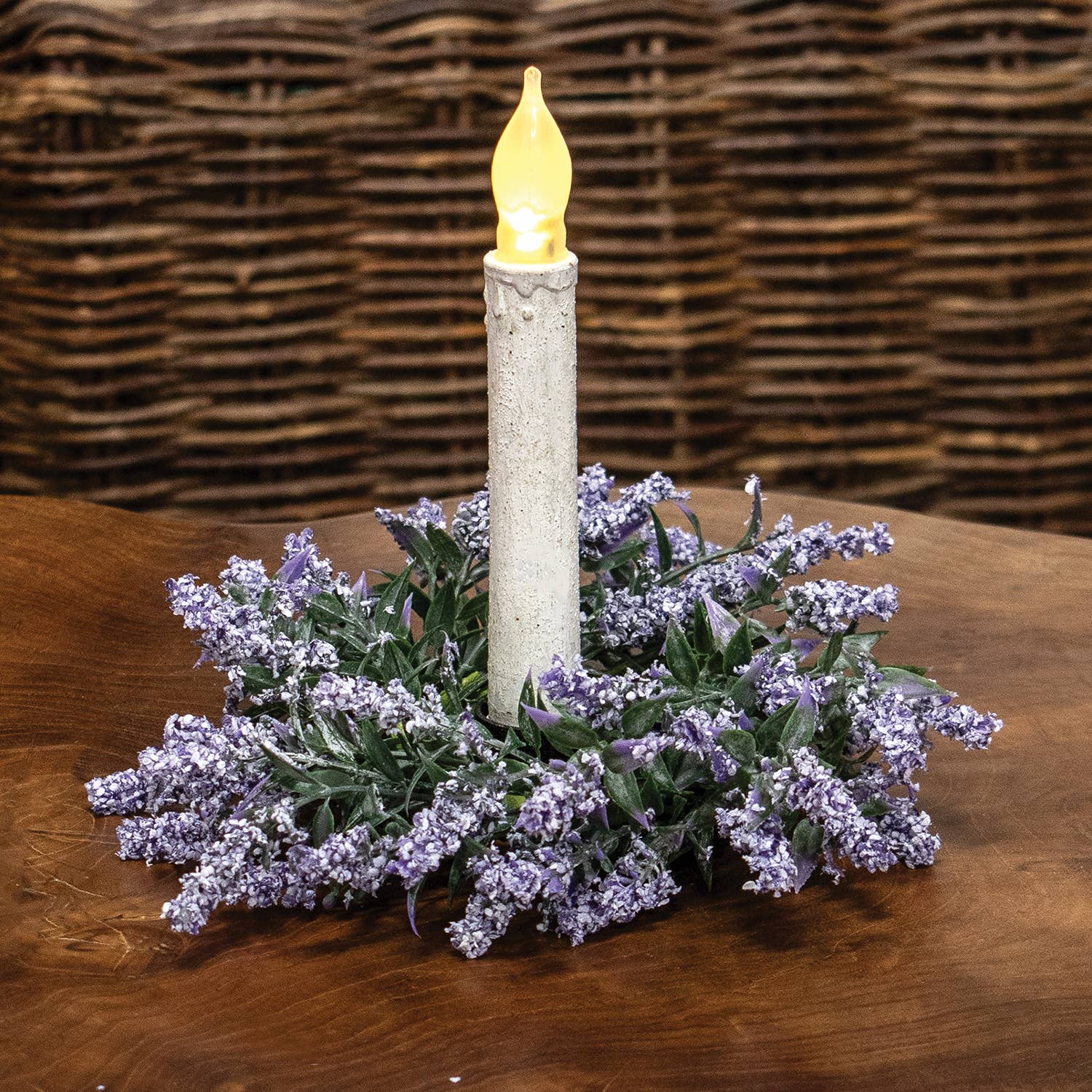 Lavender Blossoms Candle Ring - 2.5"
