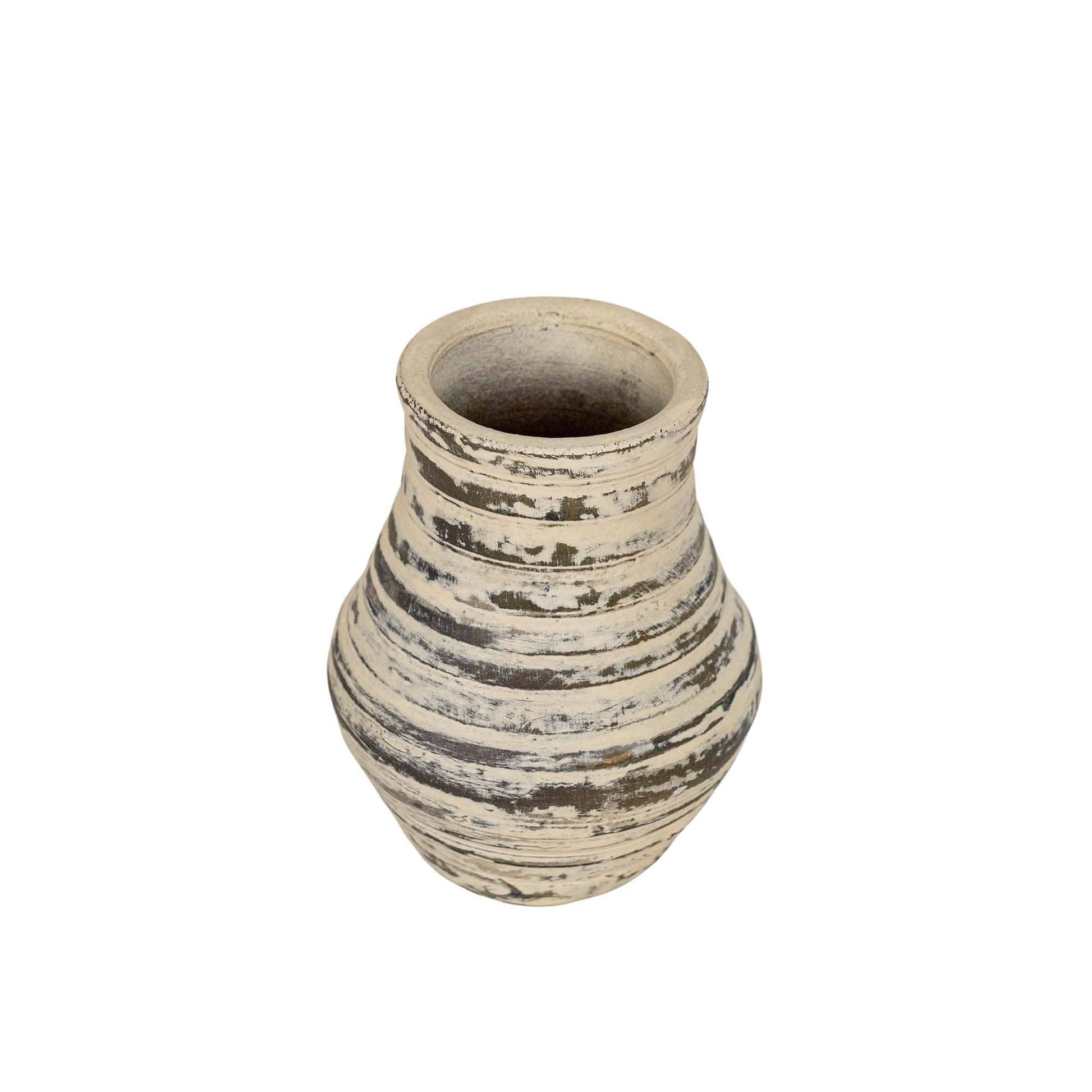 Distressed Ribbed Bud Vase