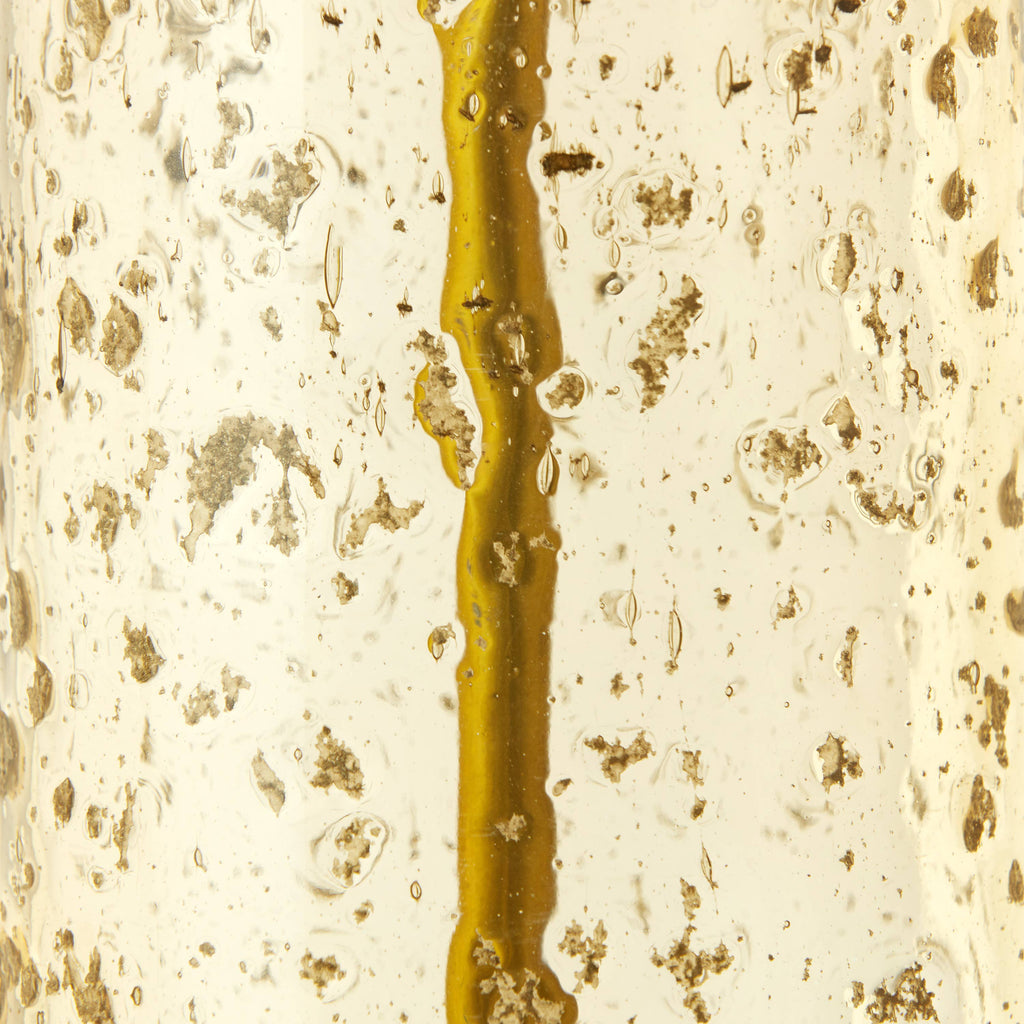 Amber Glass and Metal Table Lamp