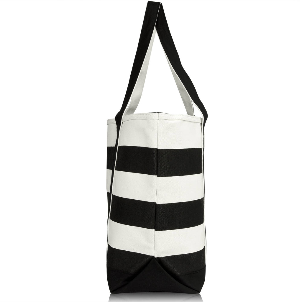 Dalix 23" Premium Striped Tote Bag