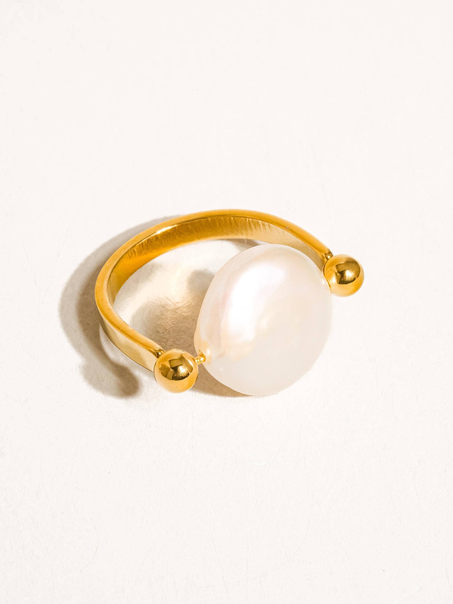 Déodat 18K Gold Non-Tarnish Baroque Pearl Ring