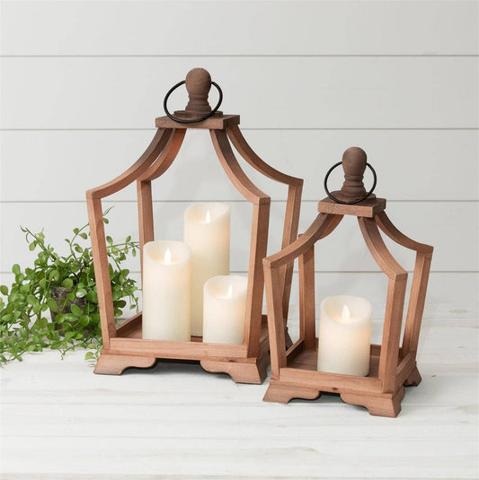 Natural Wood Arched Lantern