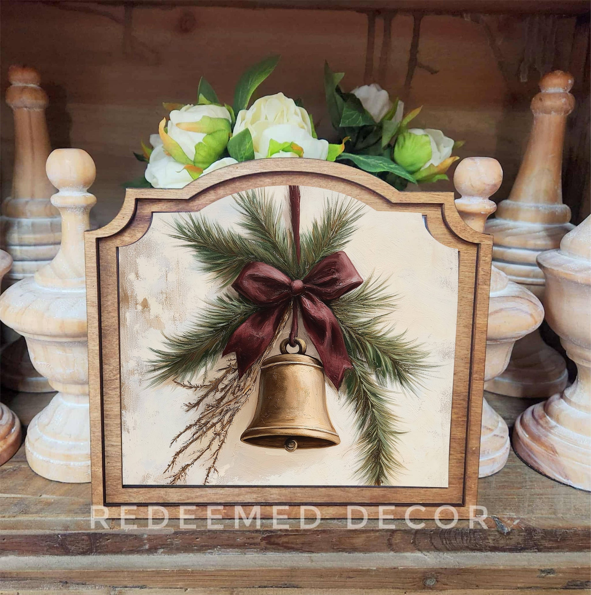 Provincial Christmas Bell Framed Art