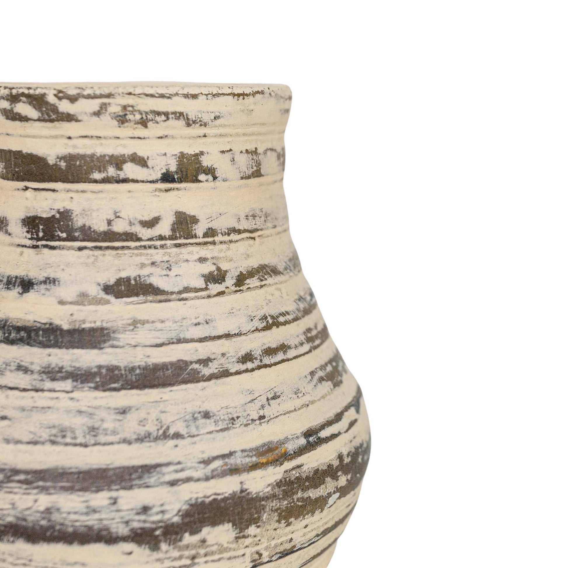 Distressed Ribbed Bud Vase